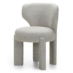 Upholstered Chair Elaine Beige-Grey, Rounded Shapes, lectus