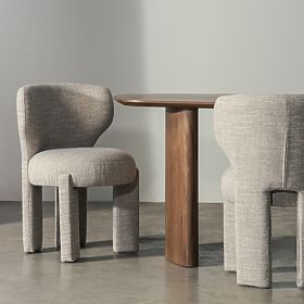 Upholstered Chair Elaine Beige, Rounded Shape, lectus