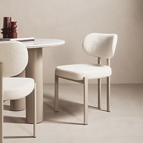 Upholstered Chair Flare, Cream/Beige