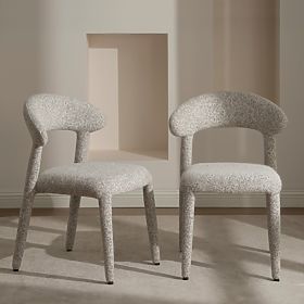 Upholstered Chair Hiroki, Beige-Gray Mélange