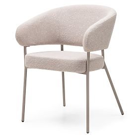 Upholstered Chair Lamu Beige, Bouclé, lectus