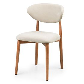 Upholstered Chair Merano Beige/Light Walnut