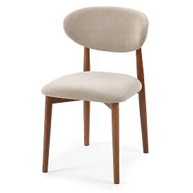 Upholstered Chair Merano Beige/Light Walnut, lectus