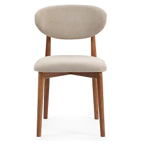 Upholstered Chair Merano Beige/Light Walnut, lectus