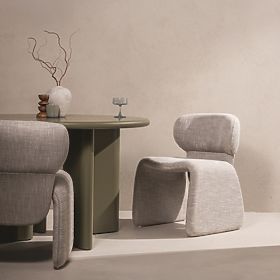Upholstered Chair Nabila, Beige-Grey, lectus