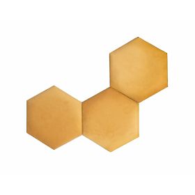 Upholstered Panel Hexagon - Mustard