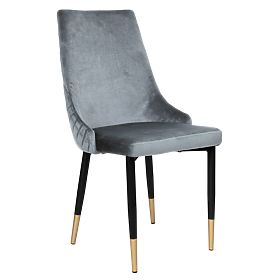 Upholstered Velvet Chair Vermont Velvet Graphite