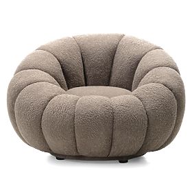 Venezia Relaxation Chair Cappuccino with Swivel Base, Boucle, Rounded Shapes, lectus