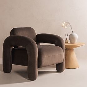 Vico Relaxation Chair, Brown, Velvet, lectus