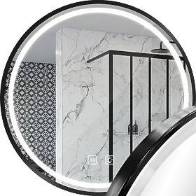 WALL LED MIRROR 50cm MMJ Black