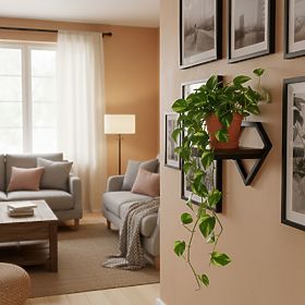 Wall-Mounted Flower Stand Hanging Shelf for Plants Loft Decoration Diamond ModernHome, MODERNHOME