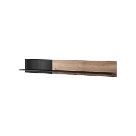 Wall Shelf RANDOM P-2 - Wotan Oak/Black, Halmar