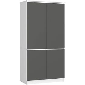 WARDROBE S90 4D CLP WHITE / GRAPHITE GRAY
