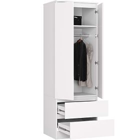 WARDROBE STAR S 60 cm 2 DOORS 2 DRAWERS WHITE
