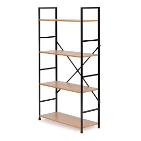 Wide Wooden Shelf with 4 Modern LOFT Shelves, MODERNHOME