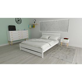 Wooden Bed Max 200 x 90 cm - White