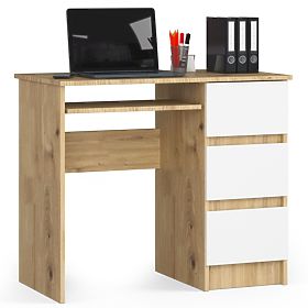 WRITING DESK A-6 CLP ARTISAN OAK / WHITE RIGHT-SIDED
