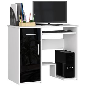 WRITING DESK JAY PK WHITE / BLACK GLOSS